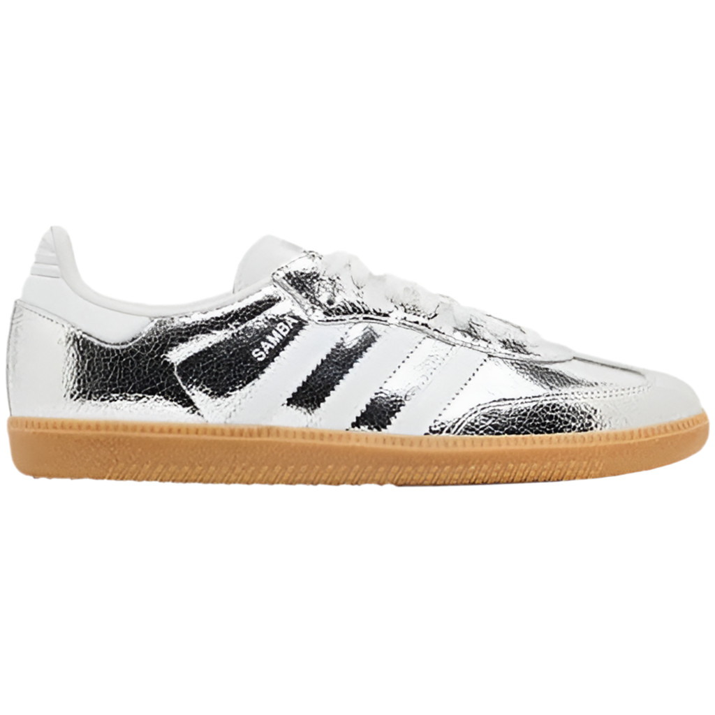 Adidas Samba OG Silver Metallic Cracked Leather (Women’s)