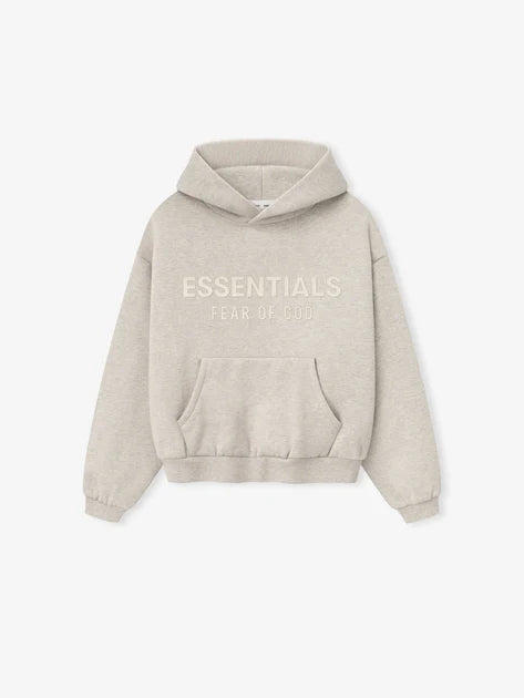 Fear Of God Essentials Kids Classic Fleece Hoodie Heather Stone