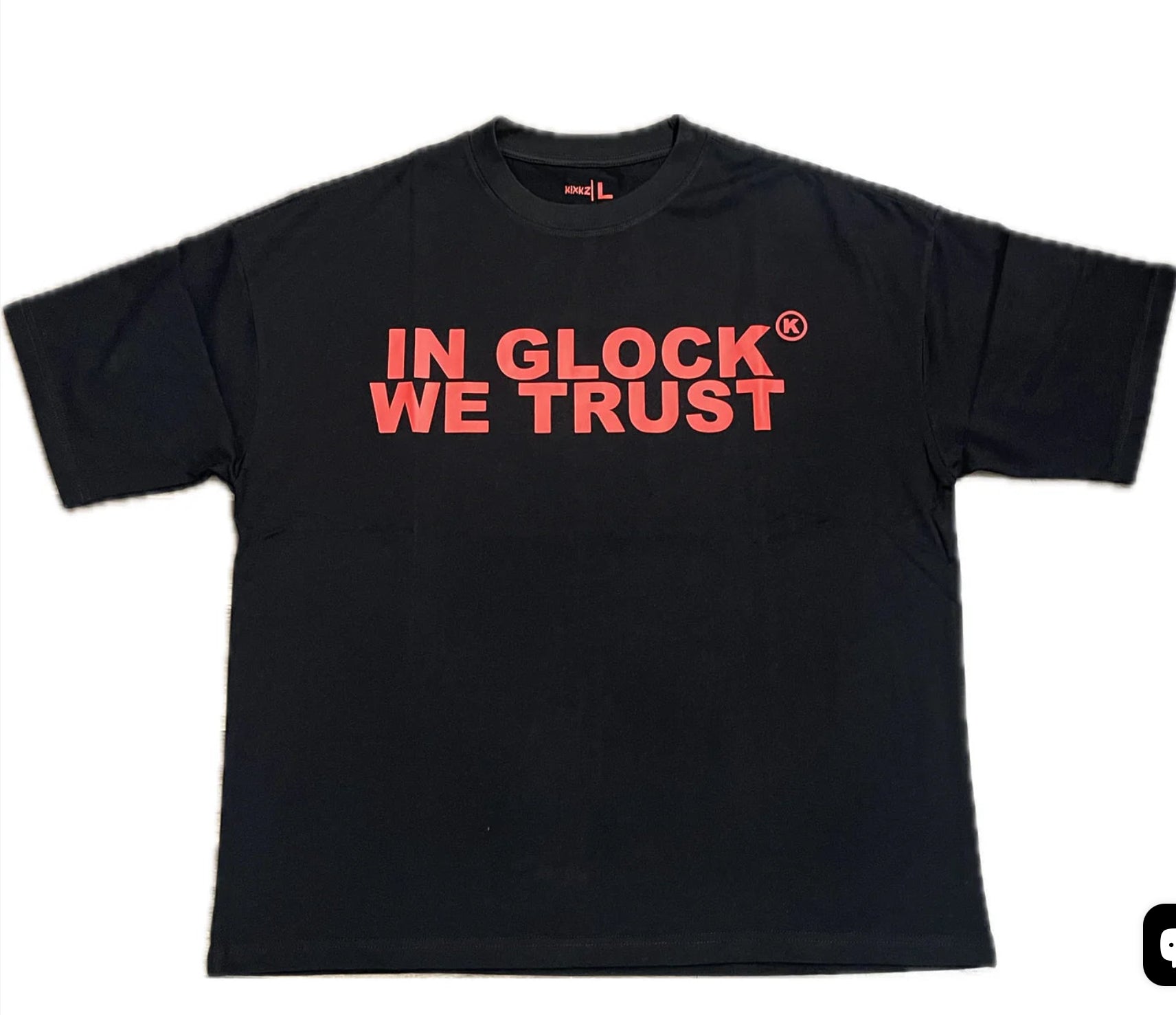 In Glock We Trust Black Red tee