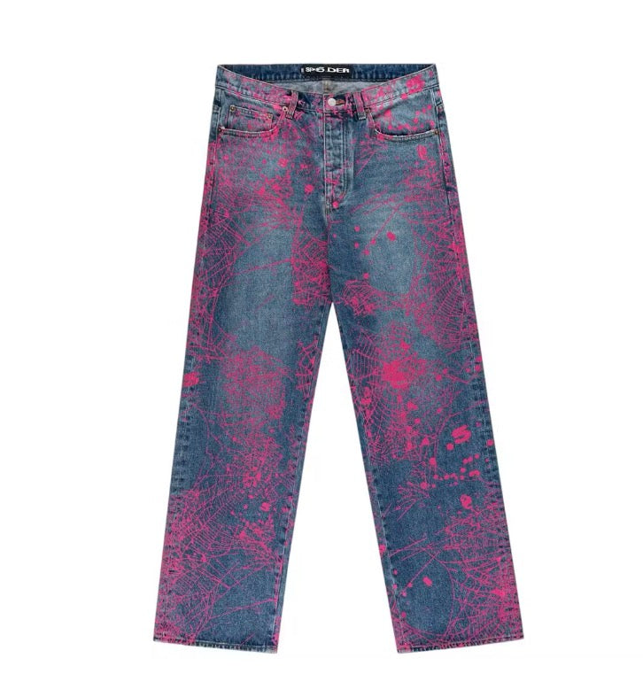 Sp5der V2 Web Denim Indigo Pink