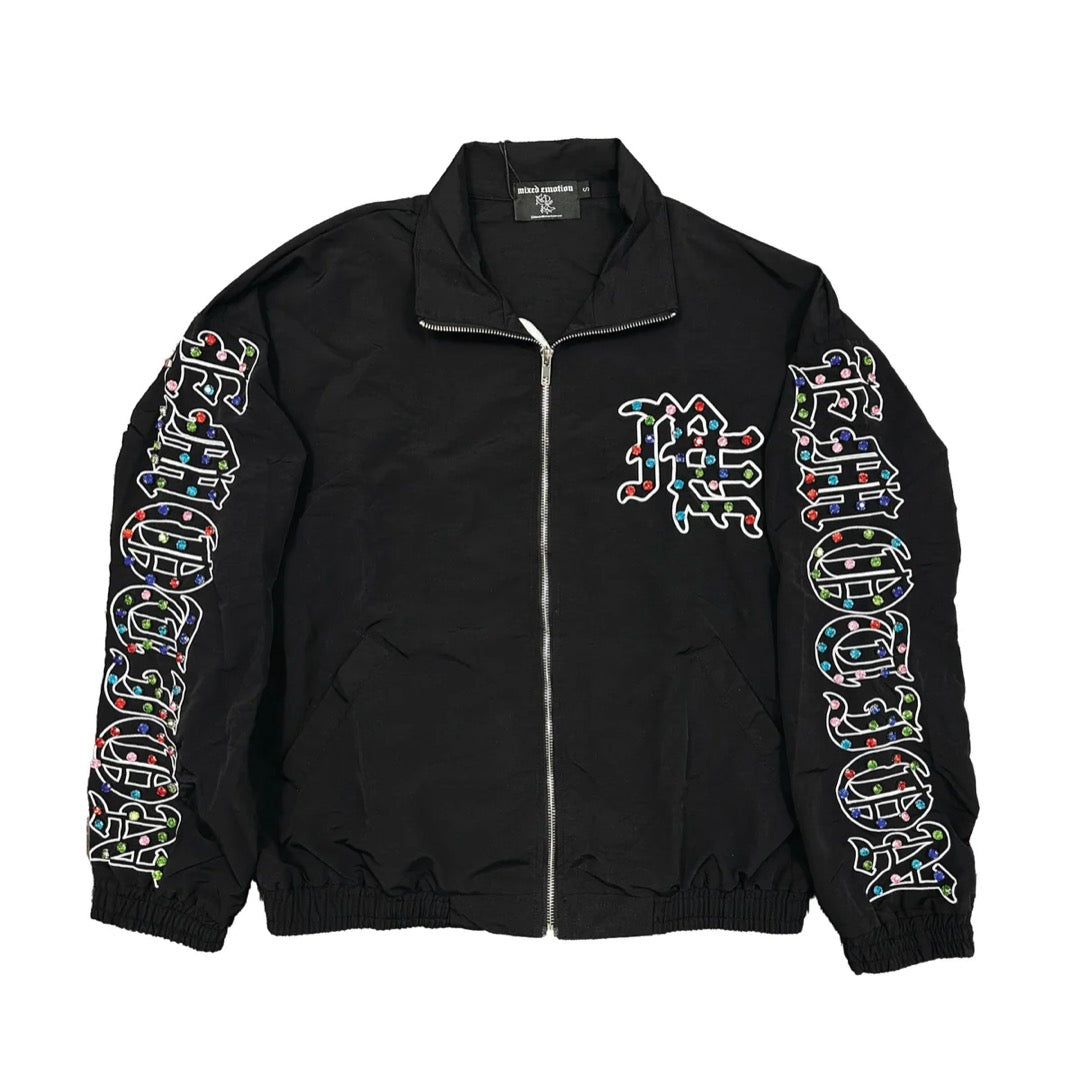 Mixed Emotions Rhinestone Nylon Jacket