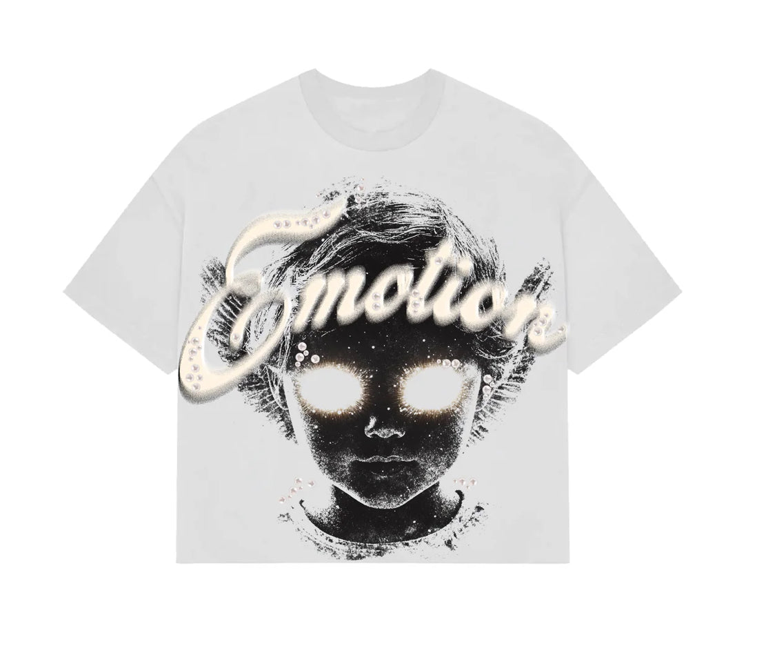 Mixed Emotions White Pearl Cropped Tee