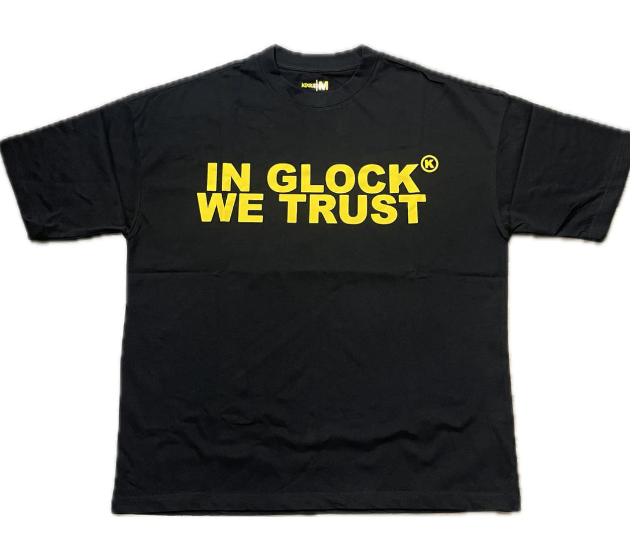 In Glock We Trust Black & Yellow Tee