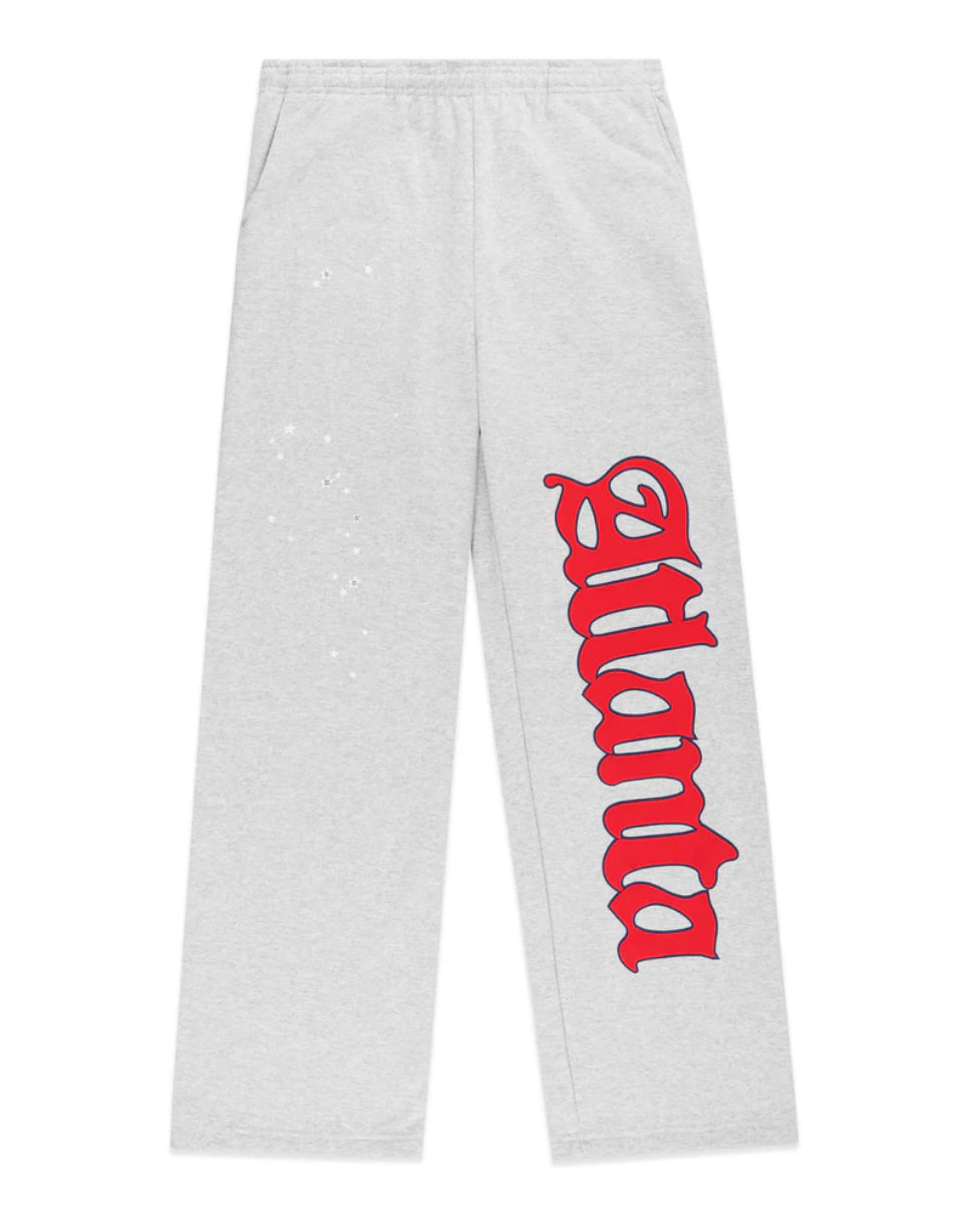 Sp5der Heather Grey Atlanta Star Sweatpants