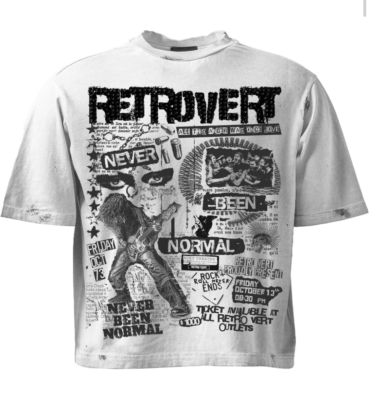 Retrovert Rhinestone Rockstar Tee