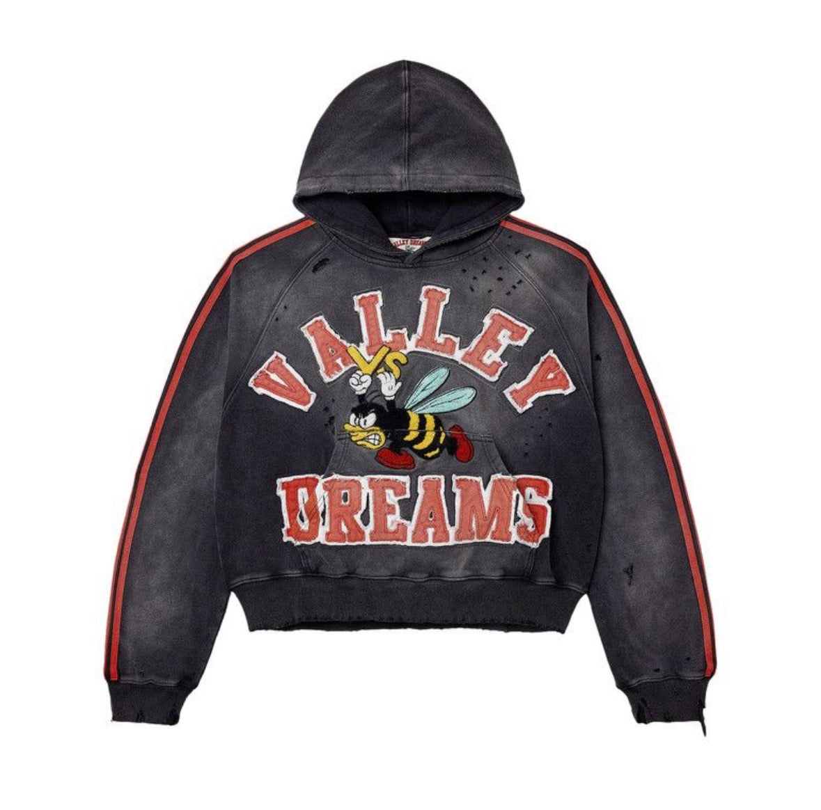 Vale Forever Anthem Pullover Hoodie Black Red