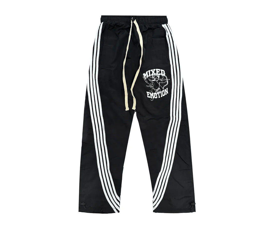 Mixed Emotion Black Stripe Comfort Track Pants