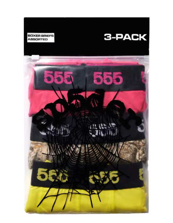 Sp5der Multicolored Boxer Briefs (Set of 3)