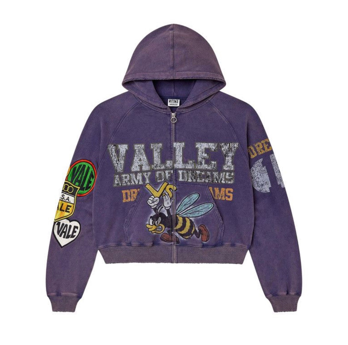 Vale Forever Army Zip Up Hoodie Purple