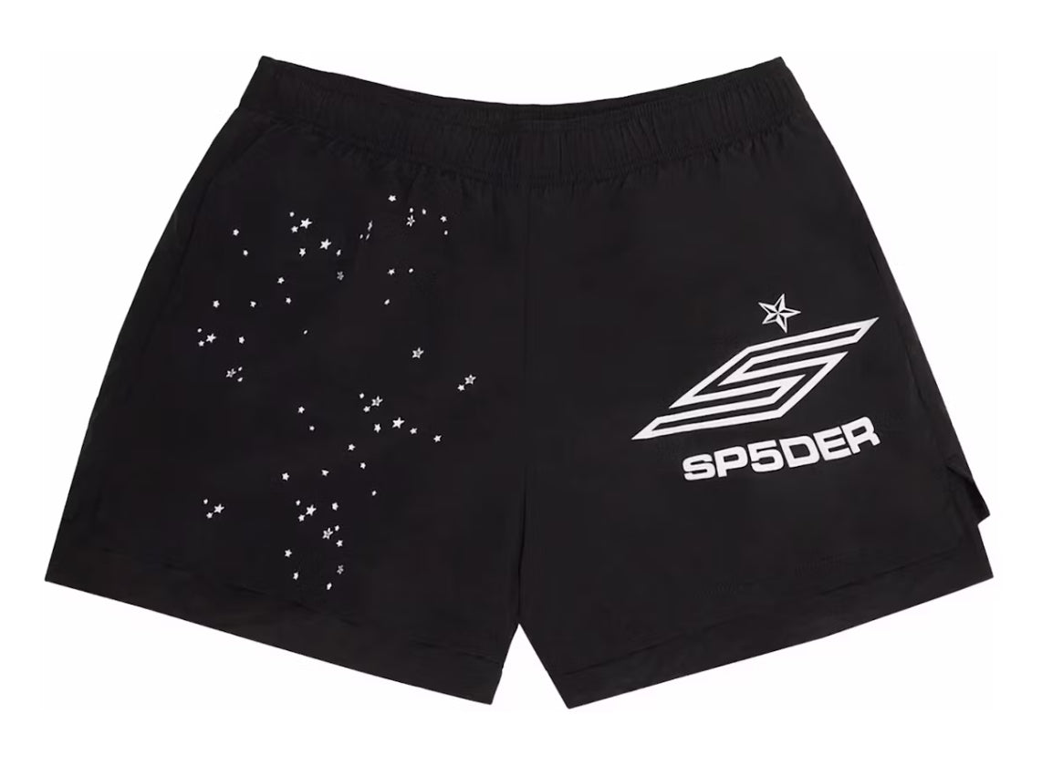 Sp5der Pro Double Layer Shorts Black