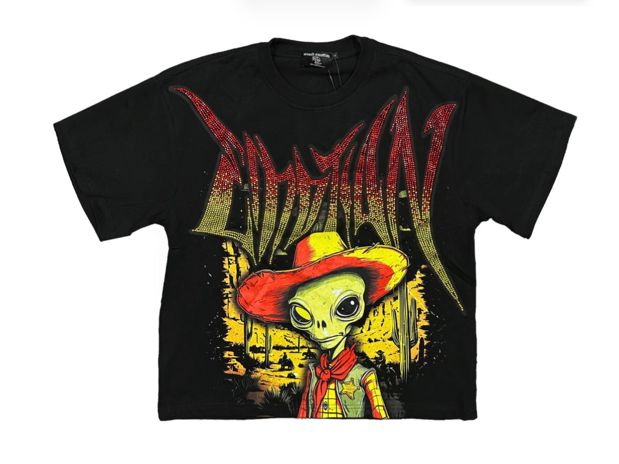 Mixed Emotion Ranger Alien Rhinestone Tee