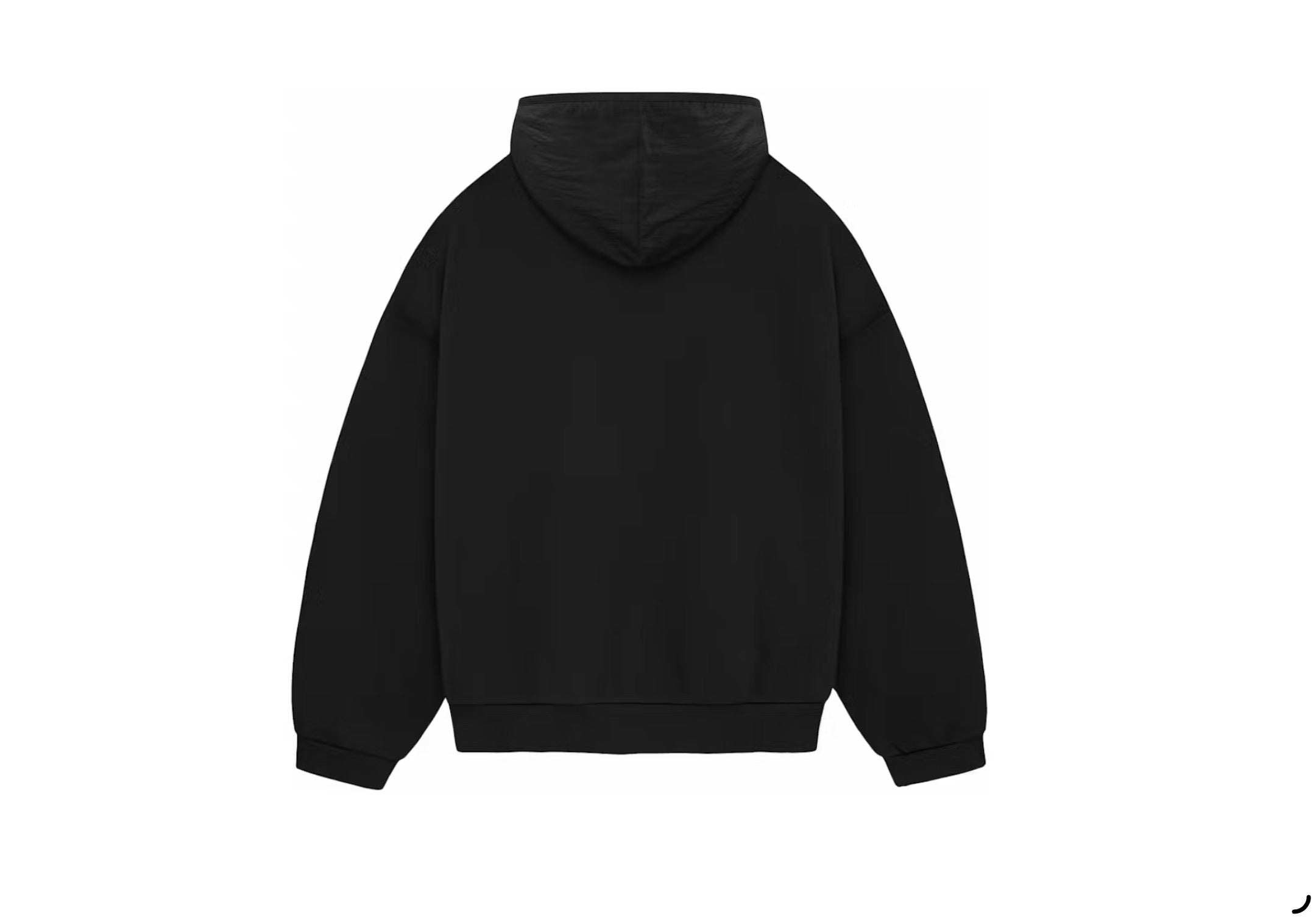 Fear of God Essentials Nylon Fleece Hoodie Jet Black