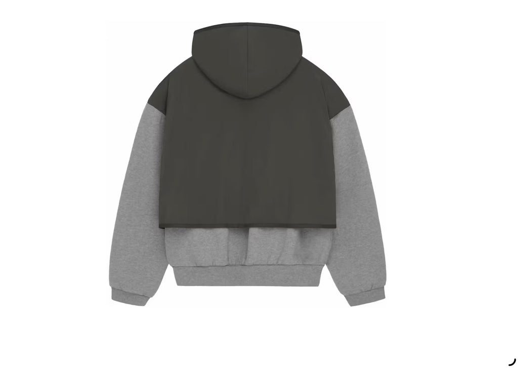 Essentials Nylon Fleece Hooded Sweater Dark Heather