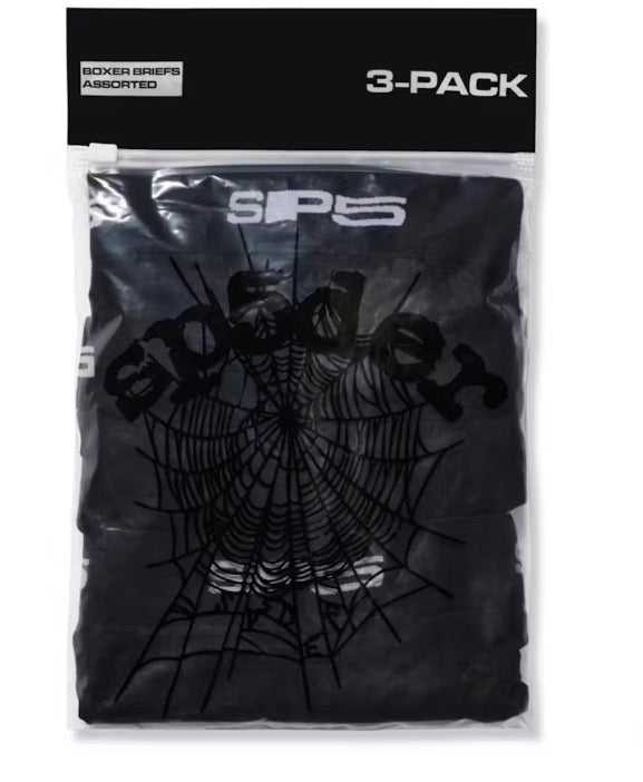 Sp5der Black Boxer Briefs (Set of 3)