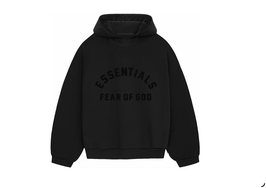Fear of God Essentials Nylon Fleece Hoodie Jet Black