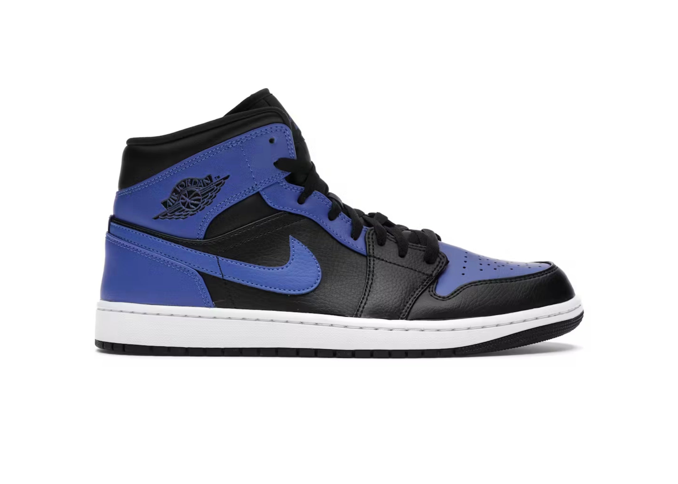 Jordan 1 Mid Hyper Royal Tumbled Leather