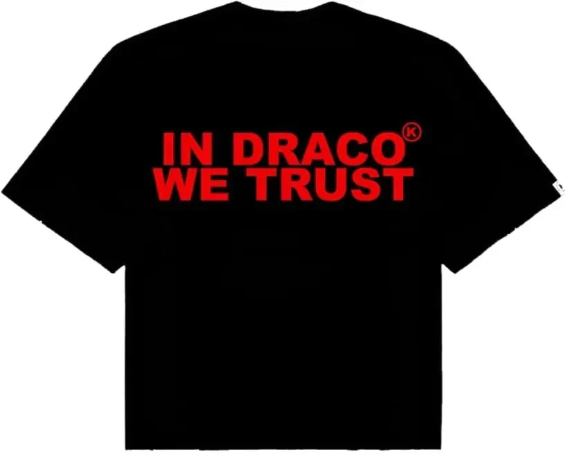 In Draco We Trust Black & Red Tee