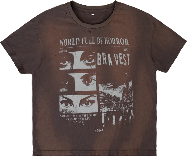 Bravest Studios Vintage Horrors T-Shirt Brown