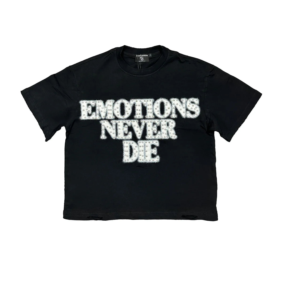 Mixed Emotions Black End Rhinestone Tee