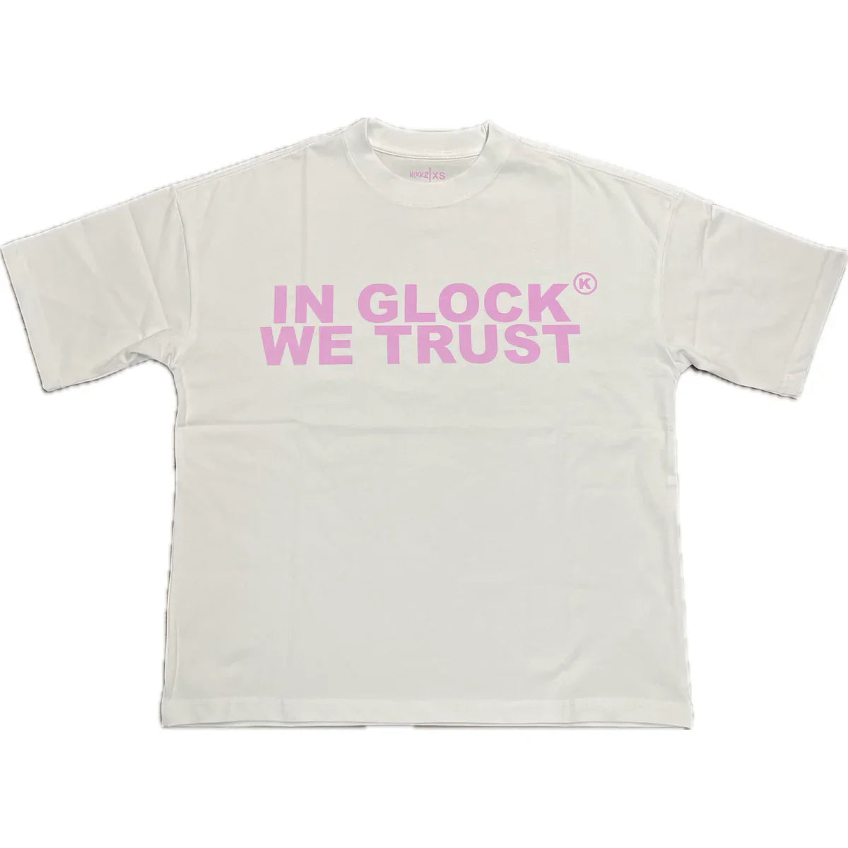In Glock We Trust White & Pink Tee