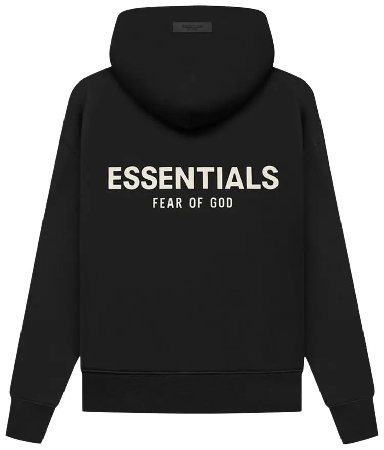 Kids Fear of God Essentials (SS22) Stretch Limo Hoodie / Black White